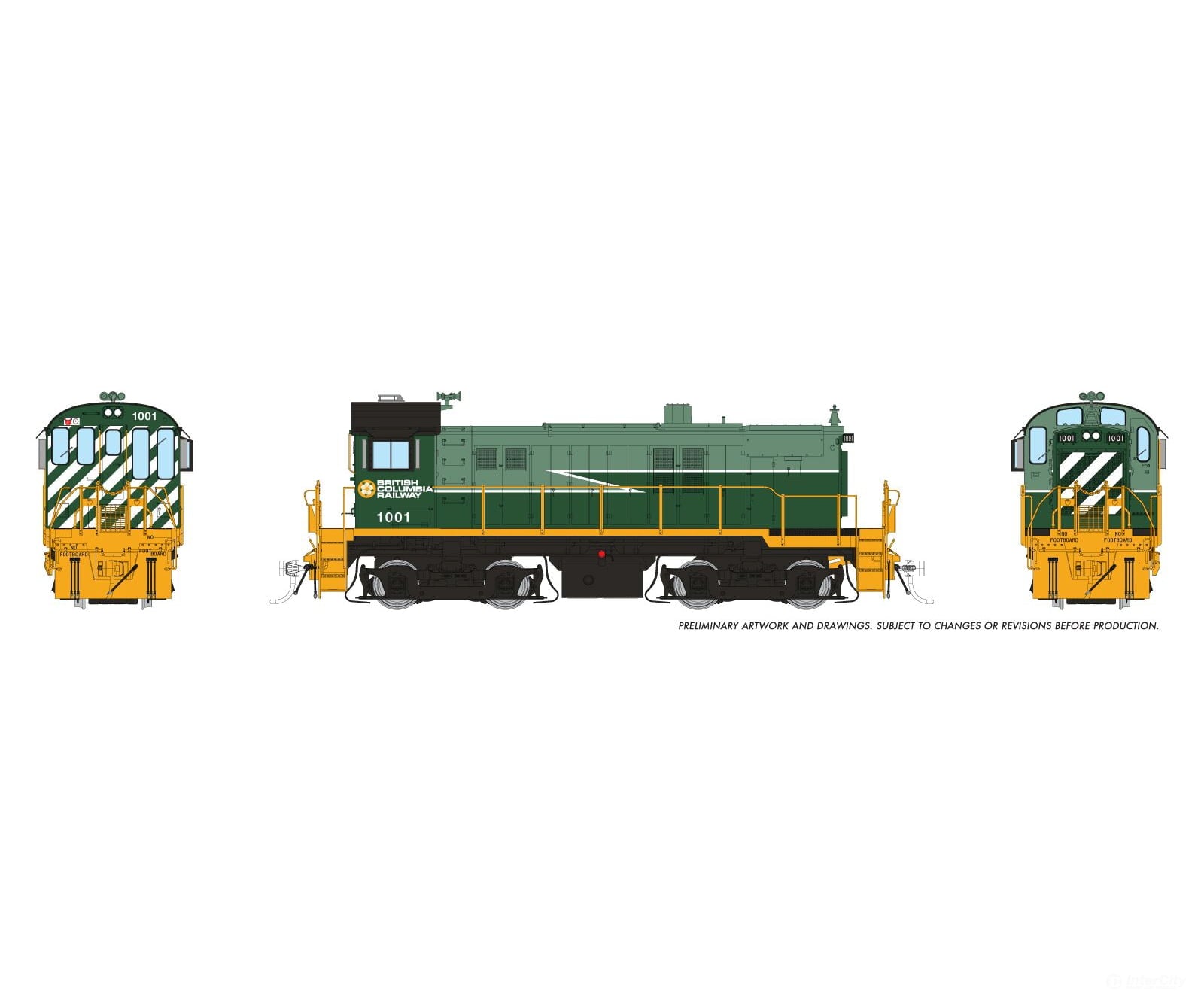 Rapido 036504 HO MLW S-13 (DC/DCC/Sound): BCR - Green Lightning Stripe Scheme: #1001