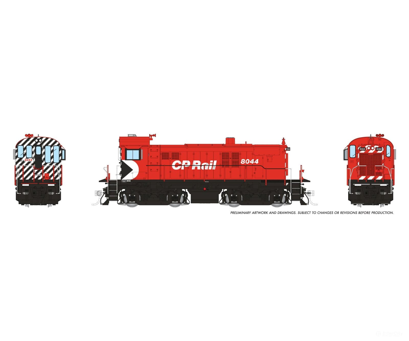 Rapido 036609 HO MLW RS-23 (DC/DCC/Sound): CP Rail: Action Red (5’’ Stripes): #8044