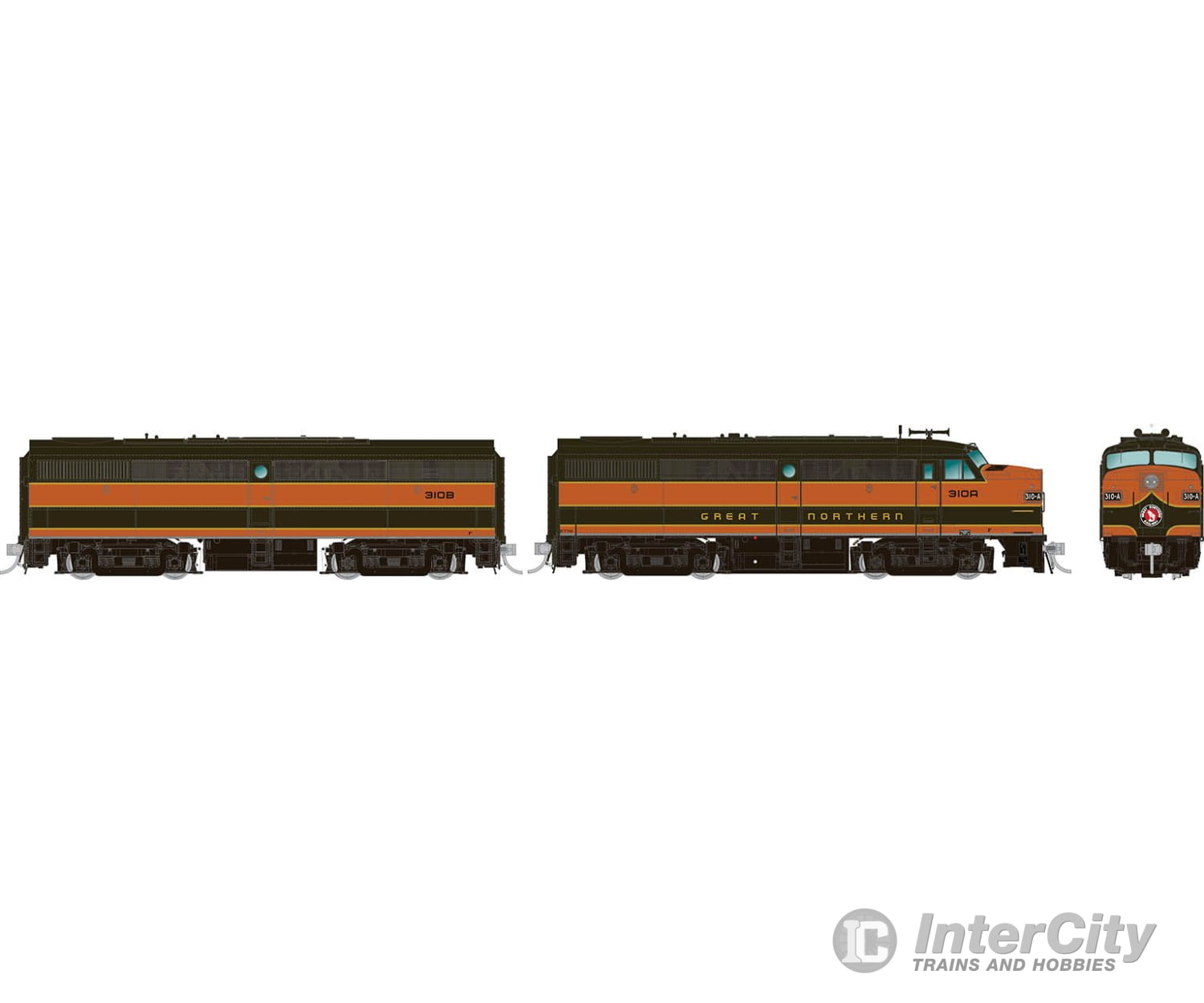 Rapido 037019 Ho Alco Fa-1 + Fb-1 (Dc/Silent): Great Northern: #310A #310B Diesel