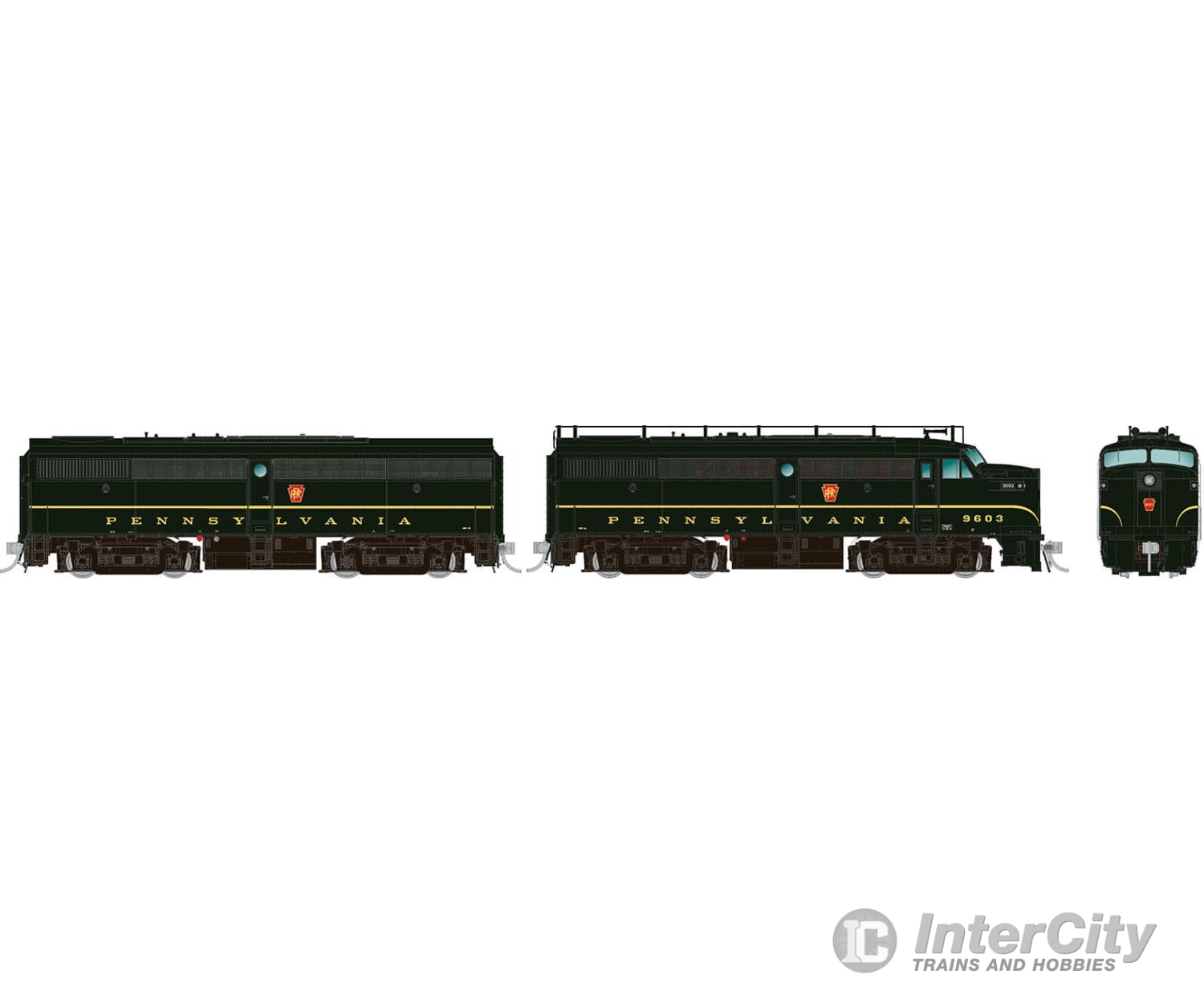 Rapido 037035 Ho Alco Fa-1 + Fb-1 (Dc/Silent): Pennsylvania: #9603A #9603B Diesel