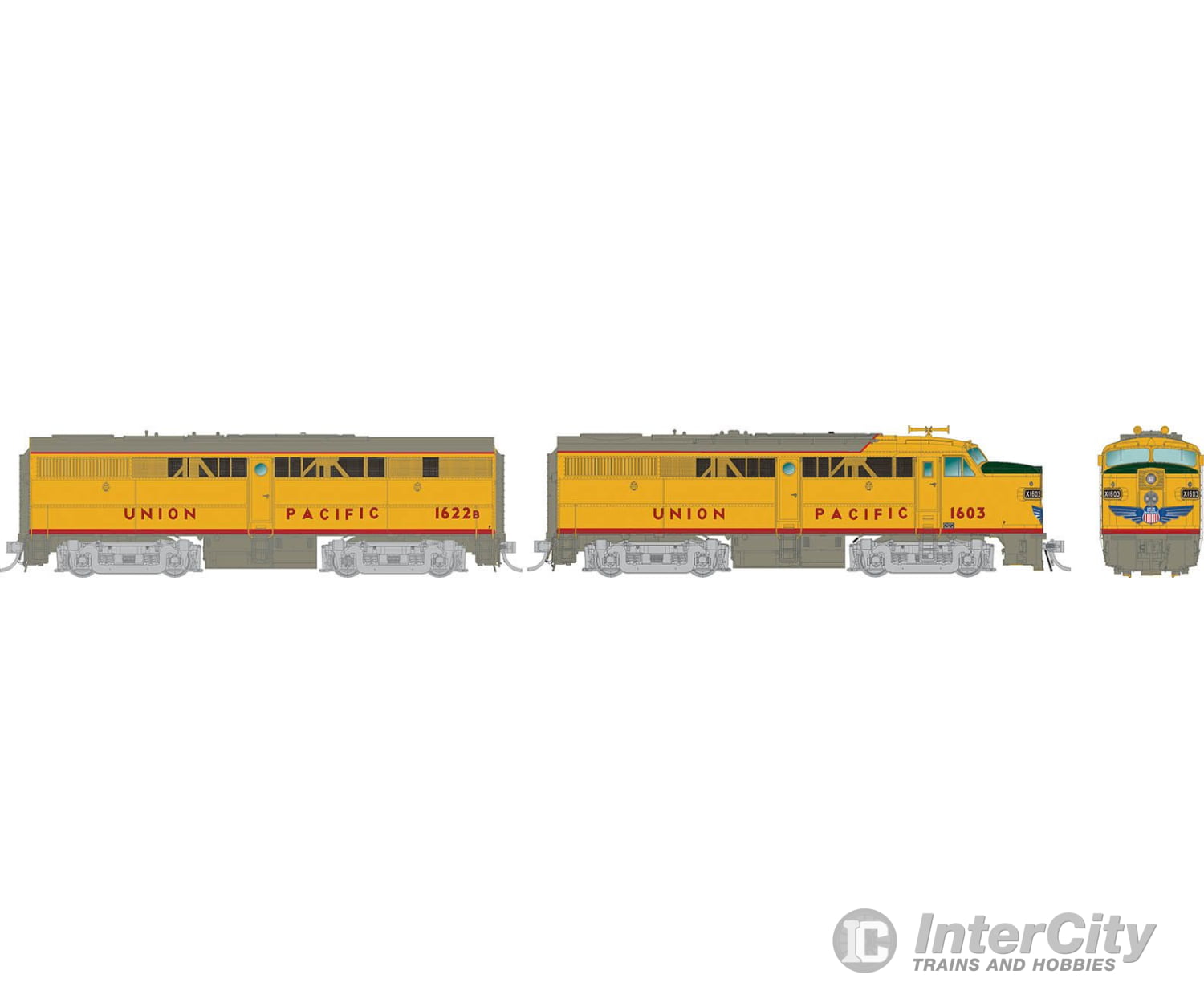 Rapido 037043 Ho Alco Fa-1 + Fb-1 (Dc/Silent): Union Pacific: #1603 #1622B Diesel