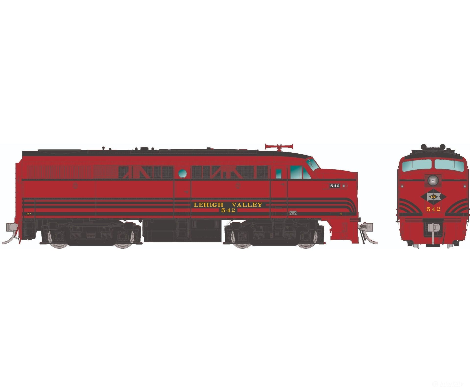 Rapido 037048 Ho Alco Fa-1 (Dc/Silent): Lehigh Valley: #538 Locomotives