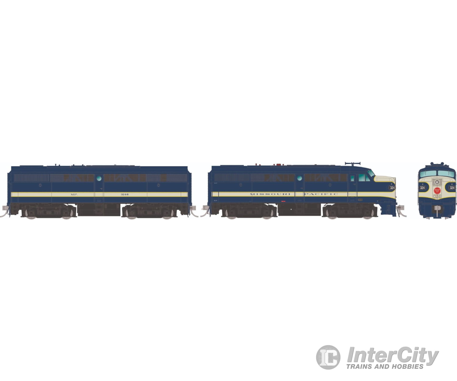 Rapido 037061 Ho Alco Fa-1 + Fb-1 (Dc/Silent): Missouri Pacific - Blue Scheme: #324 #324B