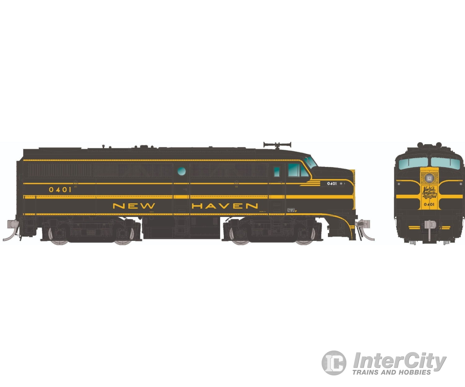 Rapido 037064 Ho Alco Fa-1 (Dc/Silent): New Haven - Green Scheme: #0410 Locomotives