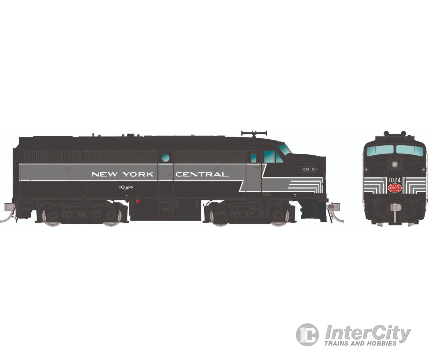 Rapido 037067 Ho Alco Fa-1 (Dc/Silent): New York Central - Lightning Stripe: #1000 Locomotives