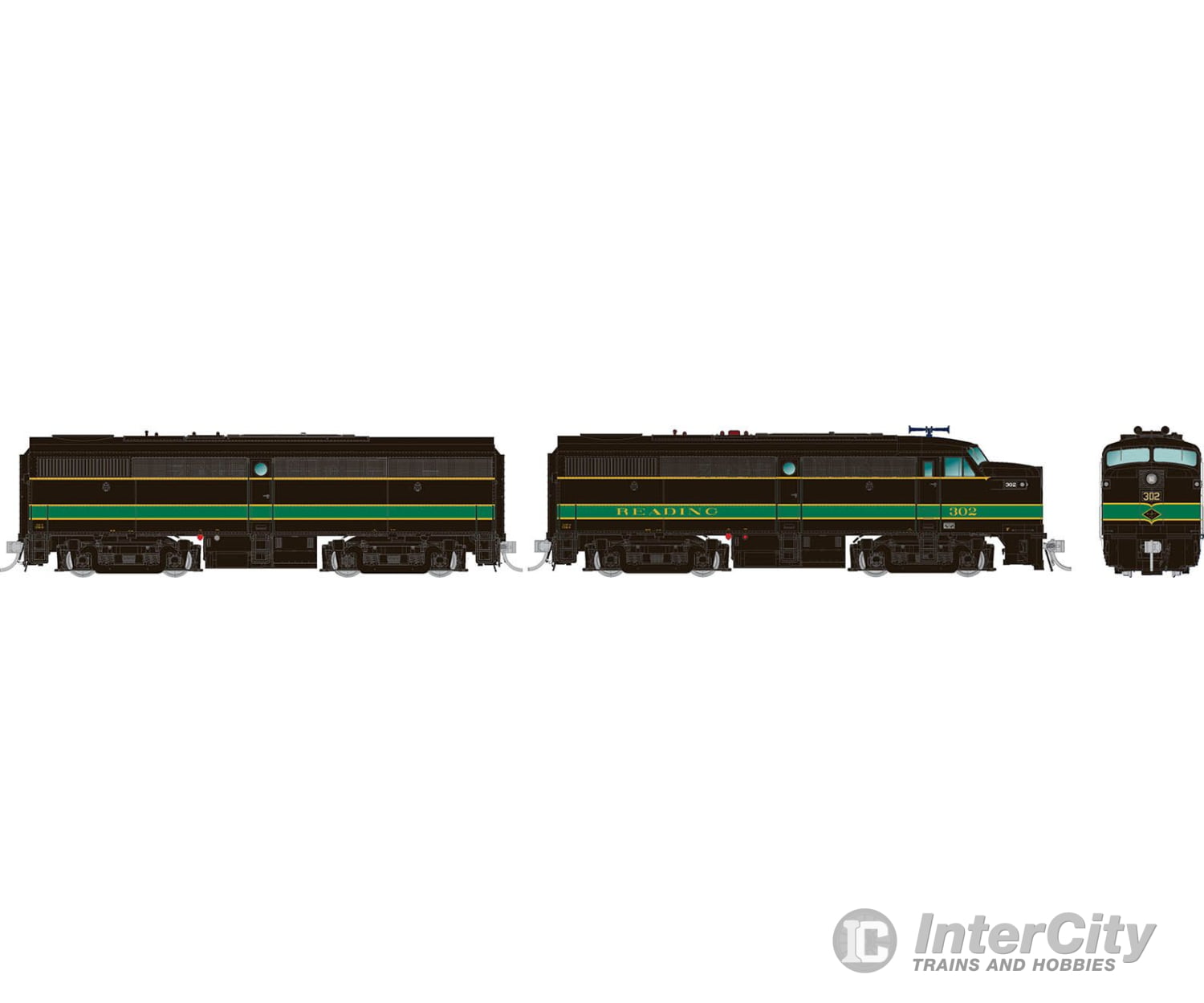 Rapido 037539 Ho Alco Fa-1 + Fb-1 (Dc/Dcc/Sound): Reading: #302 #302B Diesel