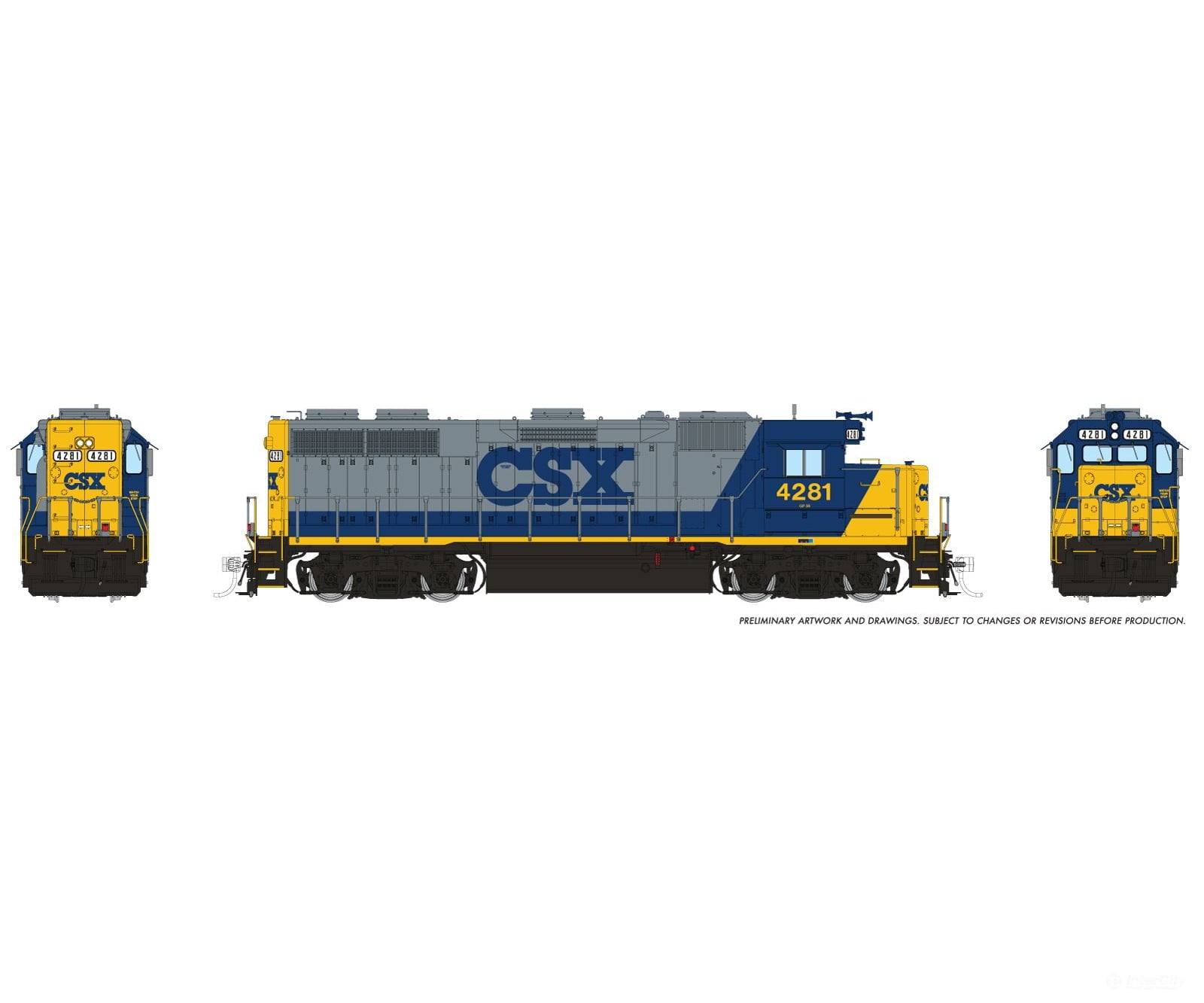 Rapido 039016 Ho Emd Gp39 (Dc/Silent): Csx - Bright Future (Yn2): #4292 Locomotives