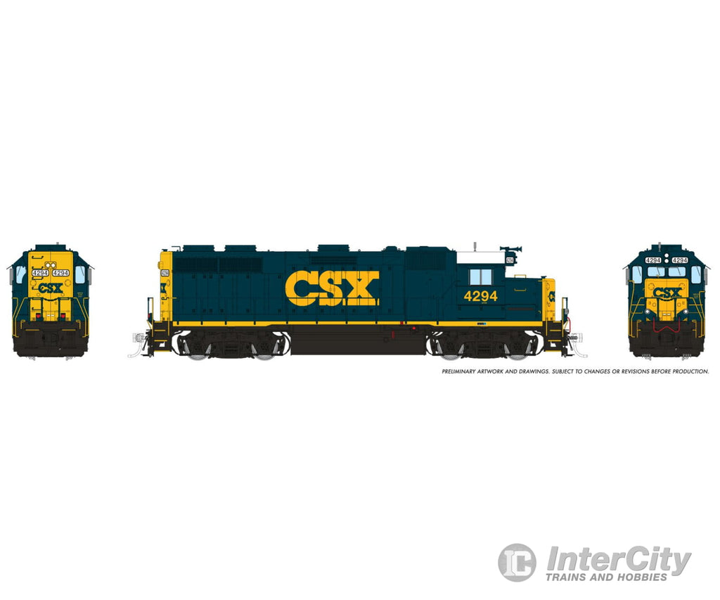 Rapido 039017 Ho Emd Gp39 (Dc/Silent): Csx - Yn3 Scheme: #4294 Locomotives