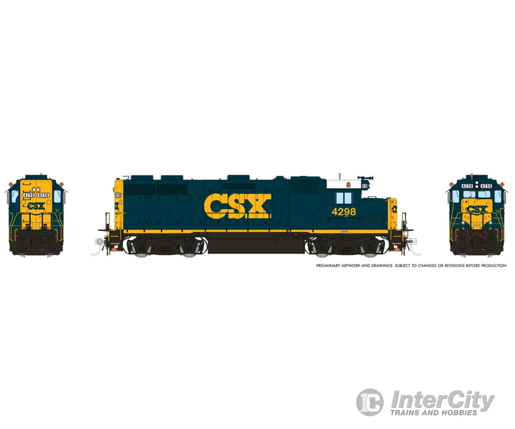 Rapido 039018 Ho Emd Gp39 (Dc/Silent): Csx - Yn3 Scheme: #4298 Locomotives