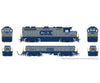 Rapido 039525 Ho Emd Gp39 Mother + Slug (Dc/Dcc/Sound): Csx - Grey & Blue: #4288 + #1042 Locomotives
