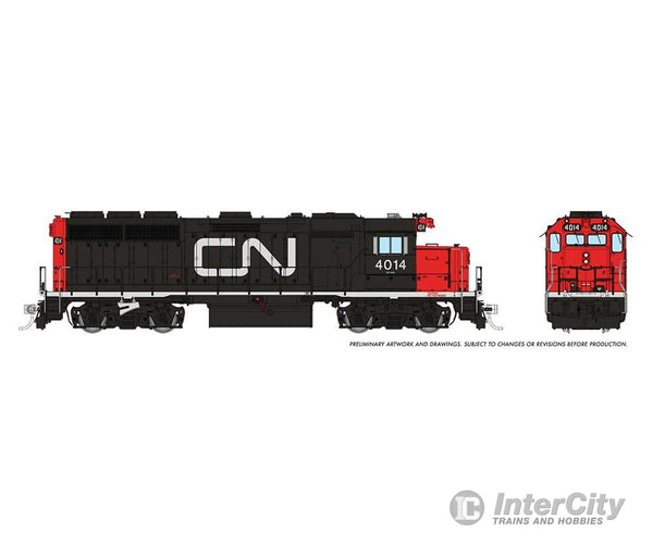 Rapido 040002 Ho Emd Gp40 (Dc/Silent): Cn - Large Noodle: #4015 Locomotives