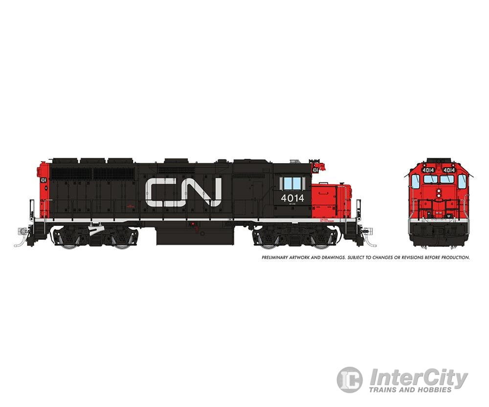Rapido 040501 Ho Emd Gp40 (Dc/Dcc/Sound): Cn - Large Noodle: #4014 Locomotives