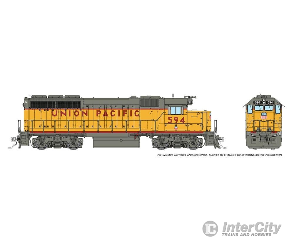 Rapido 040527 Ho Emd Gp40 (Dc/Dcc/Sound): Union Pacific: #589 Locomotives