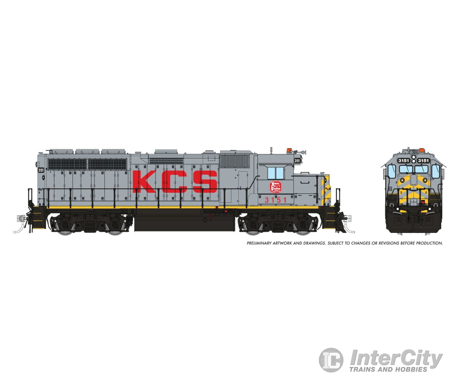 Rapido 040540 Ho Emd Gp40 (Dc/Dcc/Sound): Kcs: #3151 W/Extended Range Db Locomotives