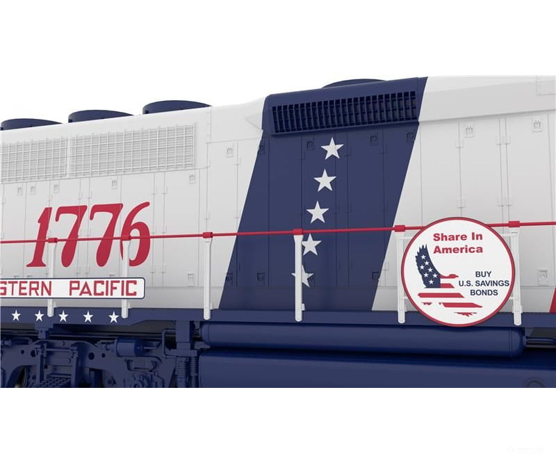 Rapido 040560 HO EMD GP40 (DC/DCC/Sound): Western Pacific - Bicentennial: #1776 + 1976 Locomotives