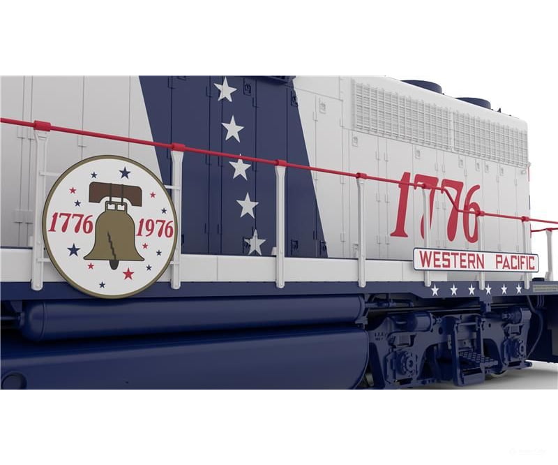 Rapido 040560 HO EMD GP40 (DC/DCC/Sound): Western Pacific - Bicentennial: #1776 + 1976 Locomotives