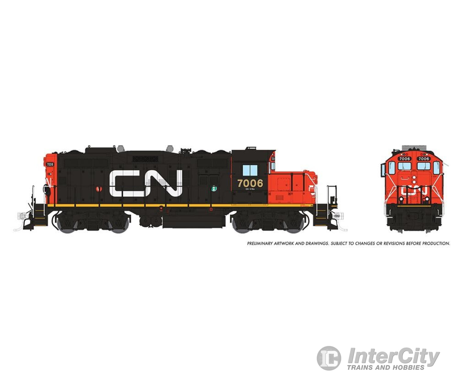 Rapido 041509 Ho Gp9Rm (Dc/Dcc/Sound): Cn - Large Noodle: #7006 Locomotive