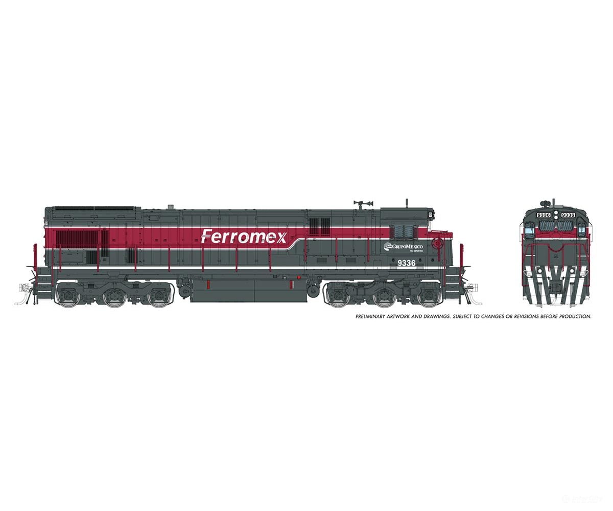 Rapido 042113 Ho C36-7 (Dc/Silent): Ferromex: #9336 Locomotive