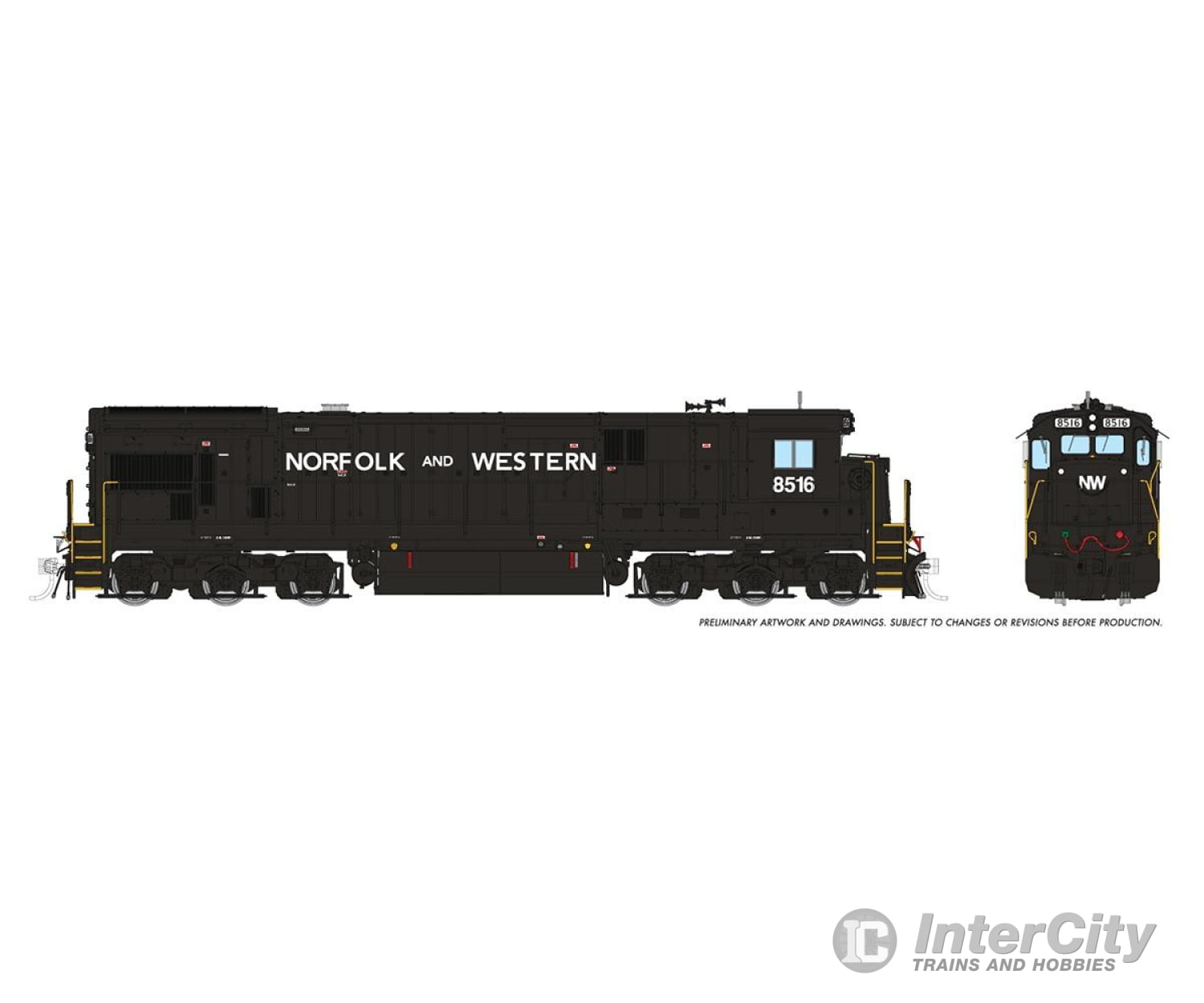 Rapido 042118 Ho C36-7 (Dc/Silent): Norfolk & Western - Claytor Scheme: #8513 Locomotives