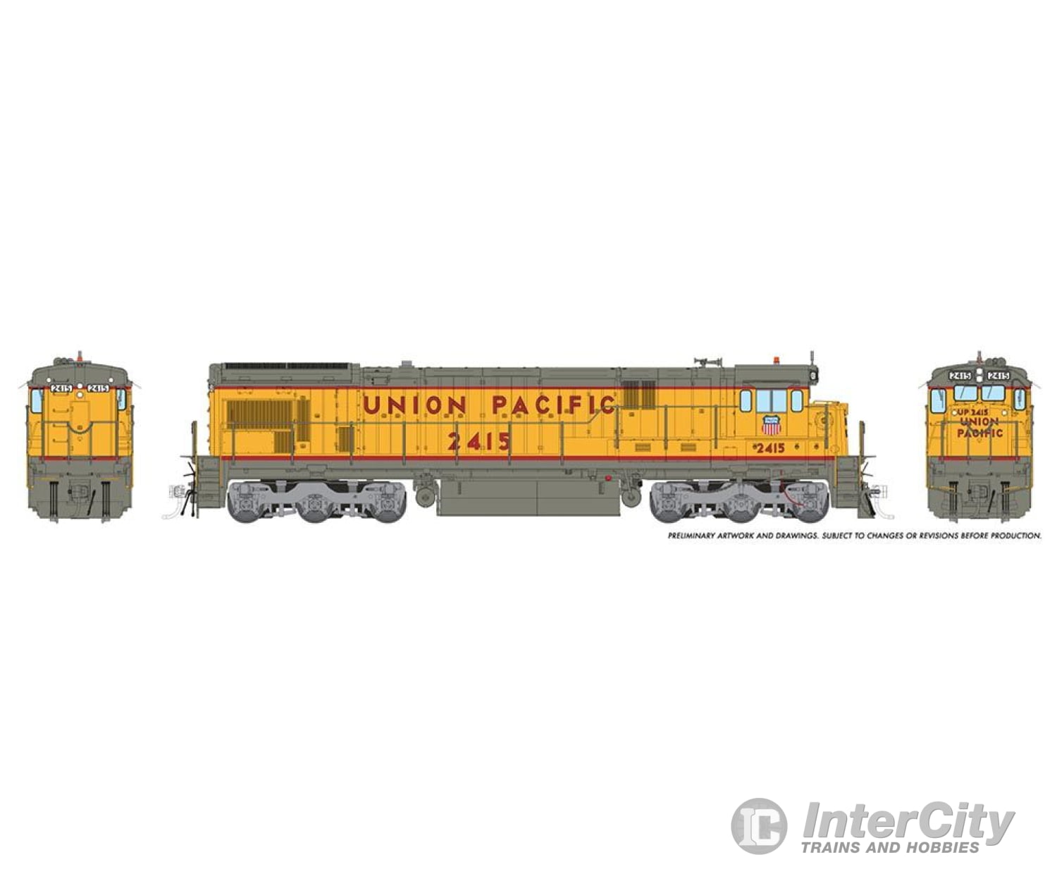 Rapido 042529 Ho C30-7 (Dc/Dcc/Sound): Union Pacific - Early Scheme: #2415 Locomotives