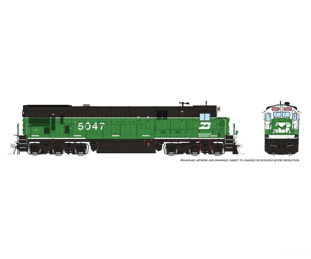 Rapido 042601 Ho C36-7 Dc/Dcc/Sound): Burlington Northern - Whiteface W/ Stripe: #5047 Locomotives