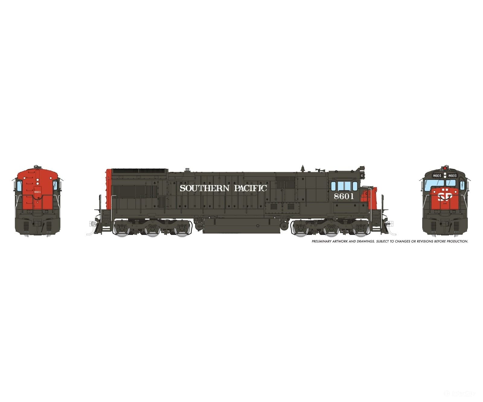 Rapido 043526 HO GE U33C w/ fairing (DC/DCC/Sound): Southern Pacific - Bloody Nose w/ Logo: #8611 Locomotives