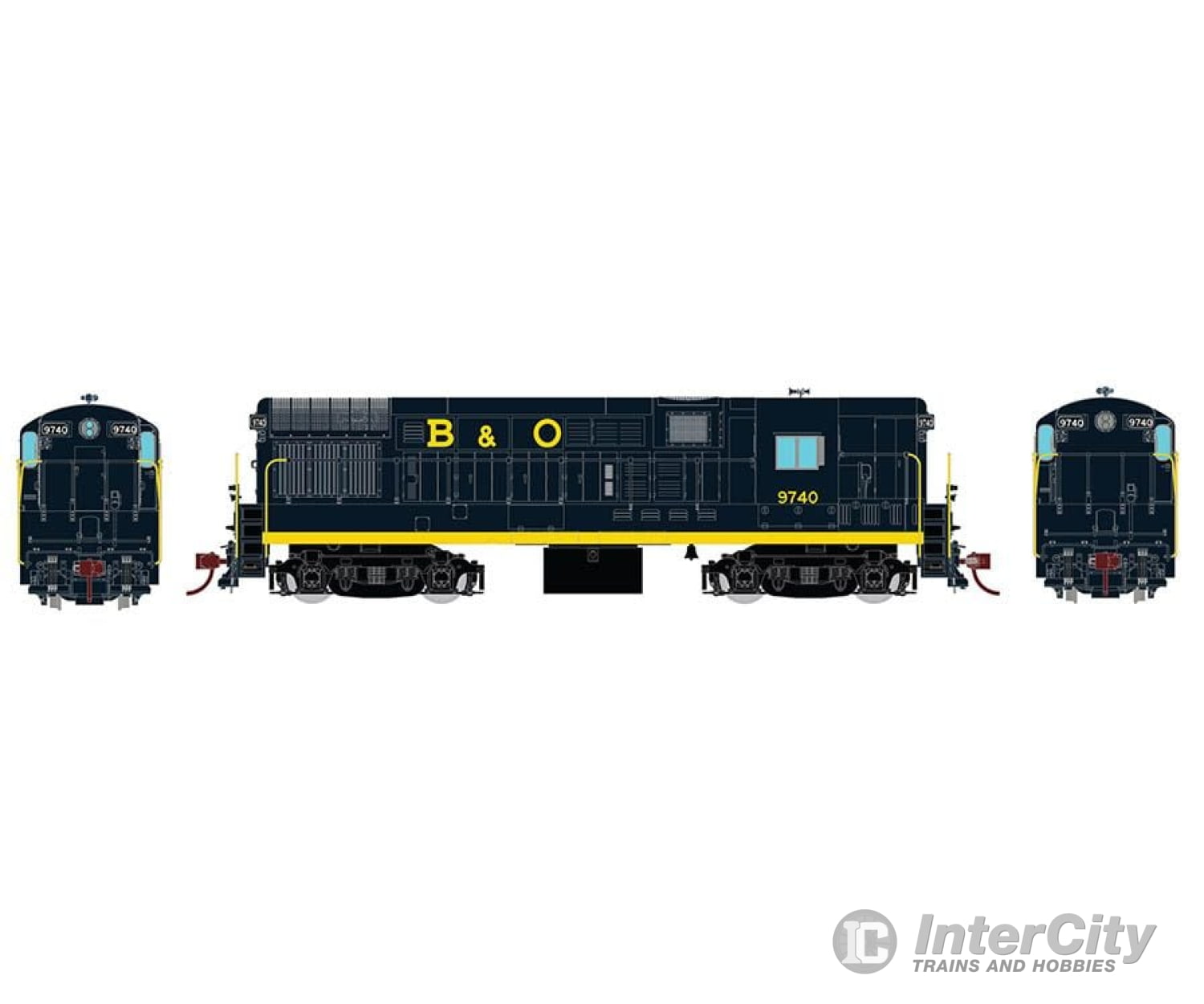 Rapido 044001 Ho Scale H16-44 (Dc/Silent): Baltimore & Ohio #9740 Locomotives