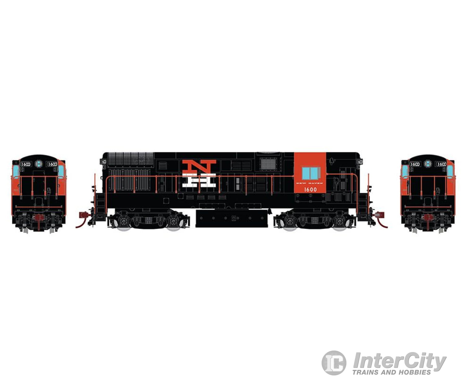 Rapido 044009 Ho Scale H16-44 (Dc/Silent): New Haven Mcginnis #1600 Locomotives