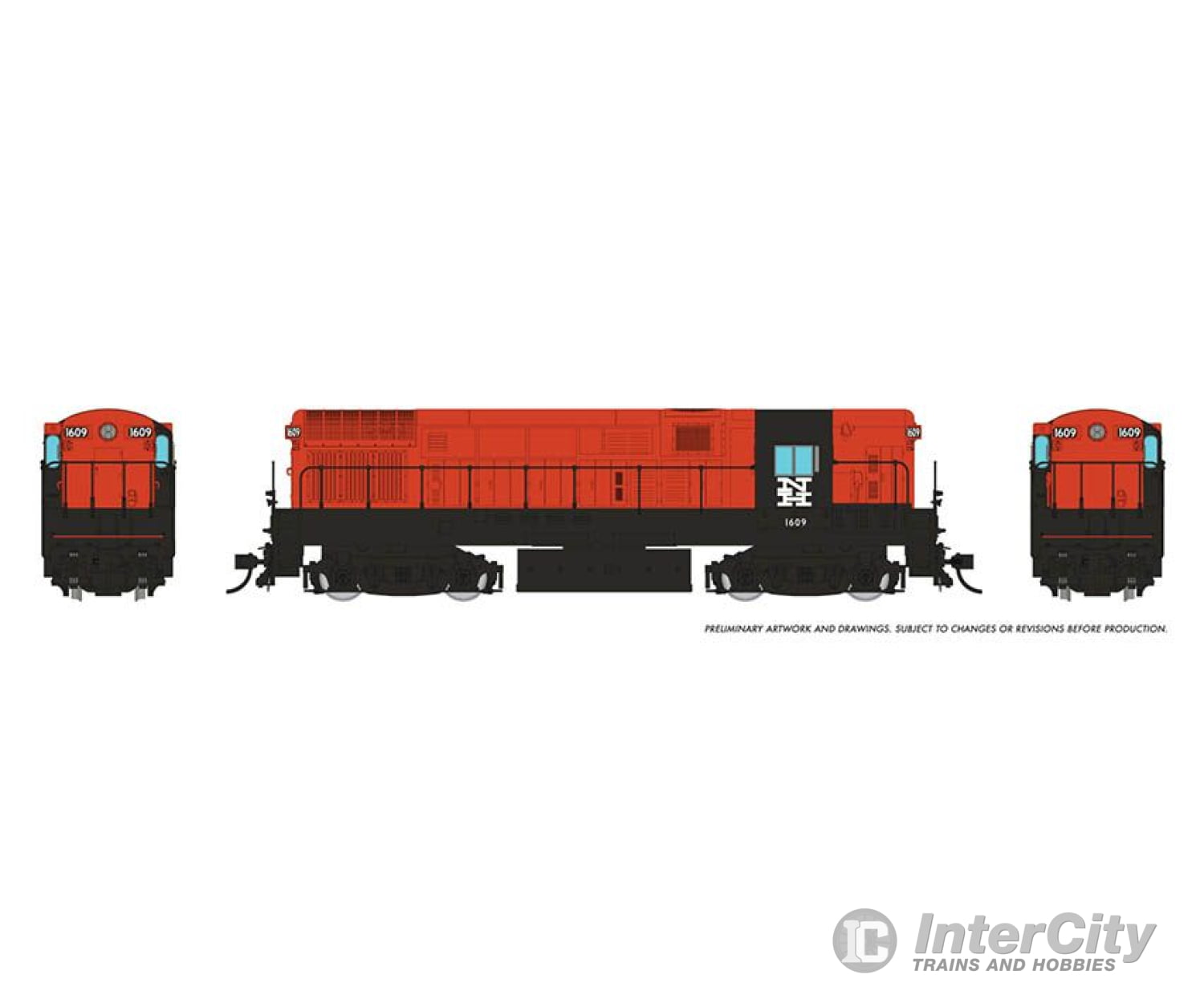 Rapido 044033 Ho Scale H16-44 (Dc/Silent): New Haven - Alpert Scheme: #1609 Locomotives