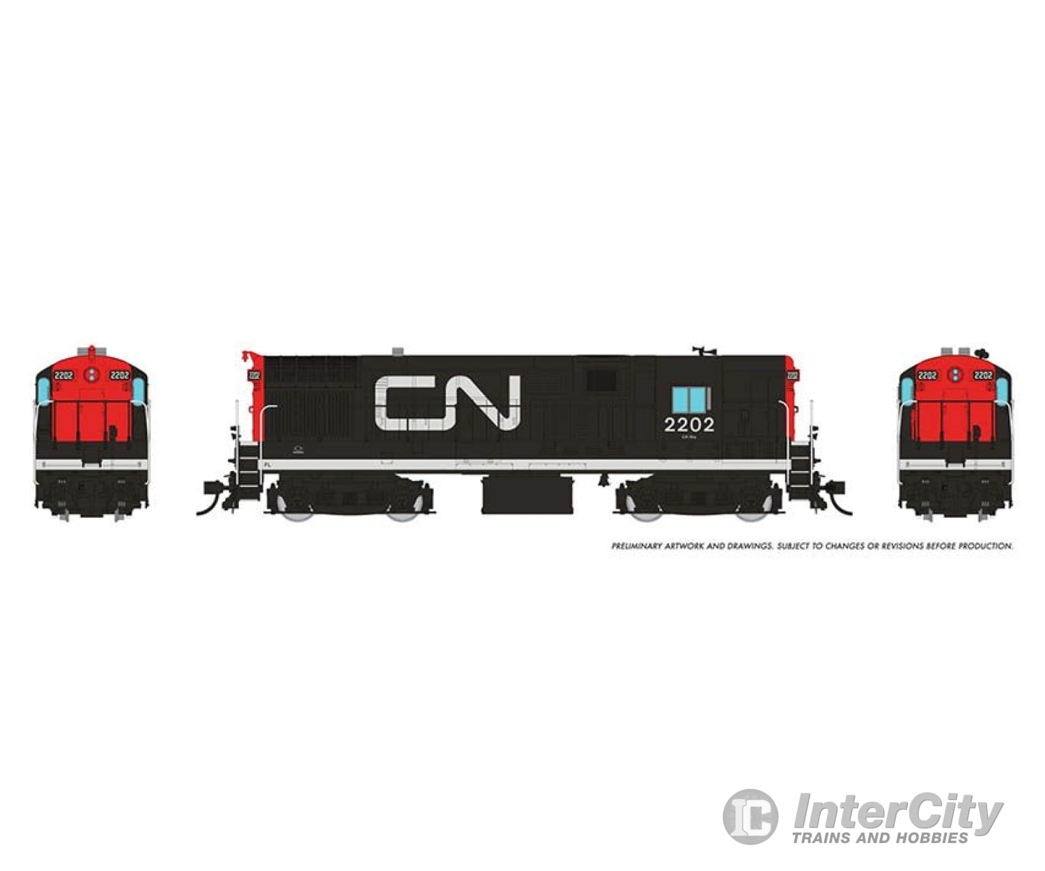 Rapido 044034 Ho Scale H16-44 (Dc/Silent): Cn - Wet Noodle Scheme: #2202 Locomotives