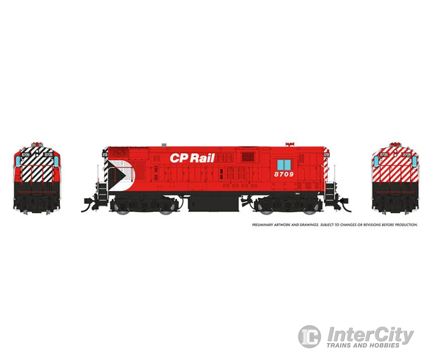 Rapido 044039 Ho Scale H16-44 (Dc/Silent): Cp Rail - Action Red Scheme: #8712 Locomotives