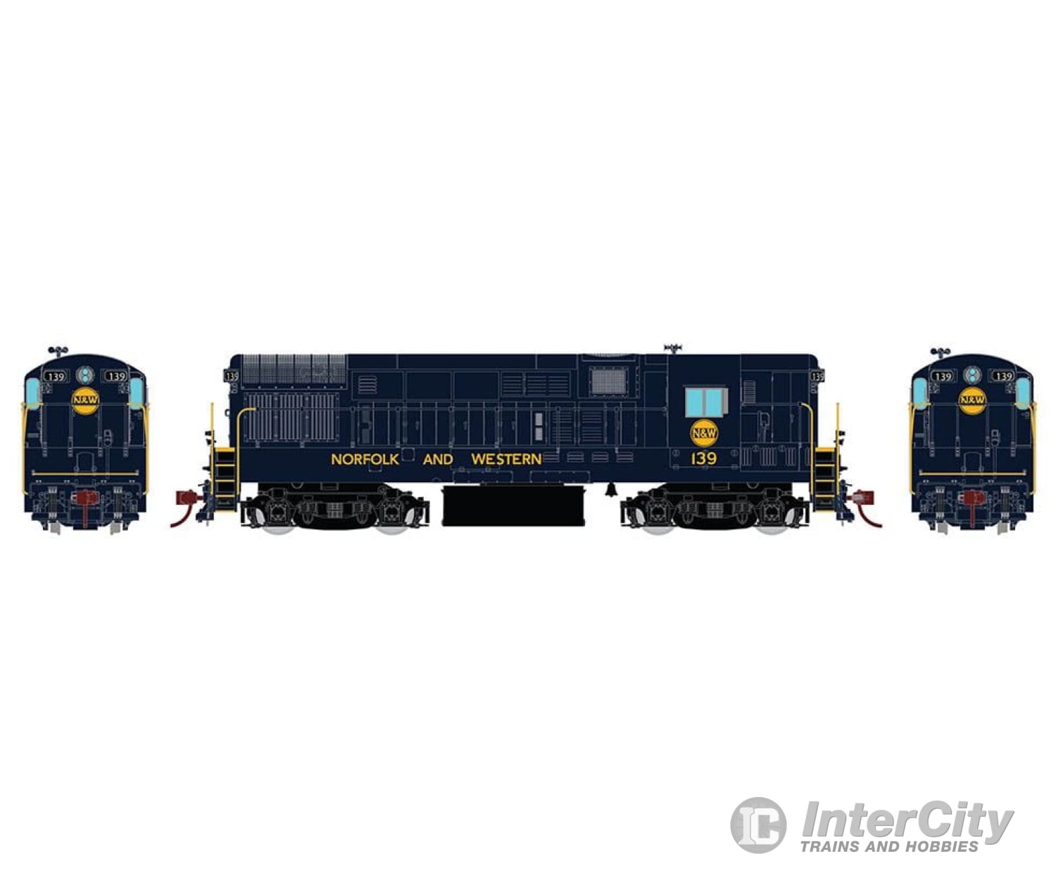 Rapido 044514 Ho Scale H16-44 (Dc/Dcc/Sound): Norfolk & Western #141 Locomotives