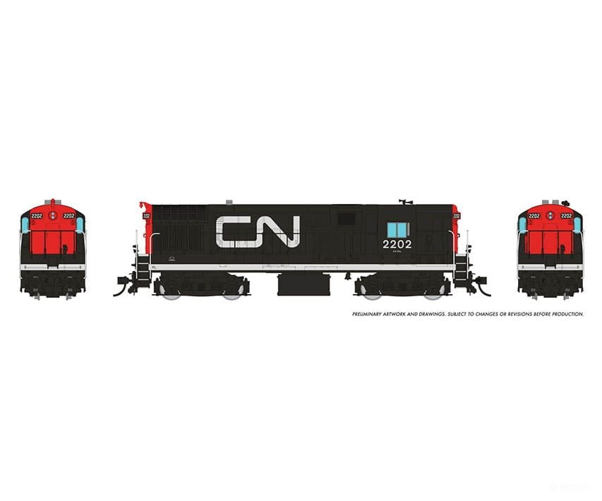 Rapido 044537 Ho Scale H16-44 (Dc/Dcc/Sound): Cn - Wet Noodle Scheme: #2217 Locomotives