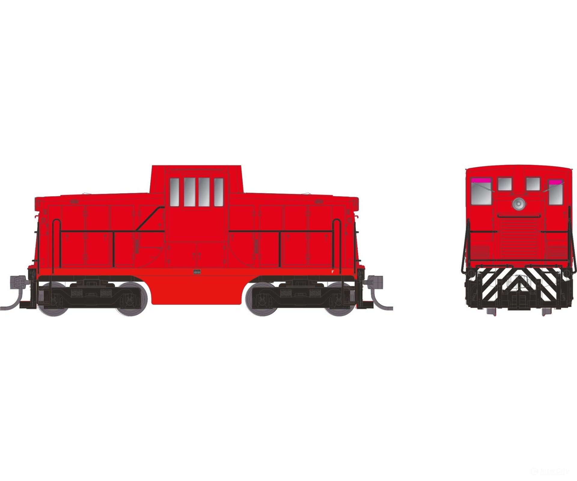 Rapido 048033 Ho Ge 44 Tonner (Dc/Silent): Generic Industrial: Red Locomotives