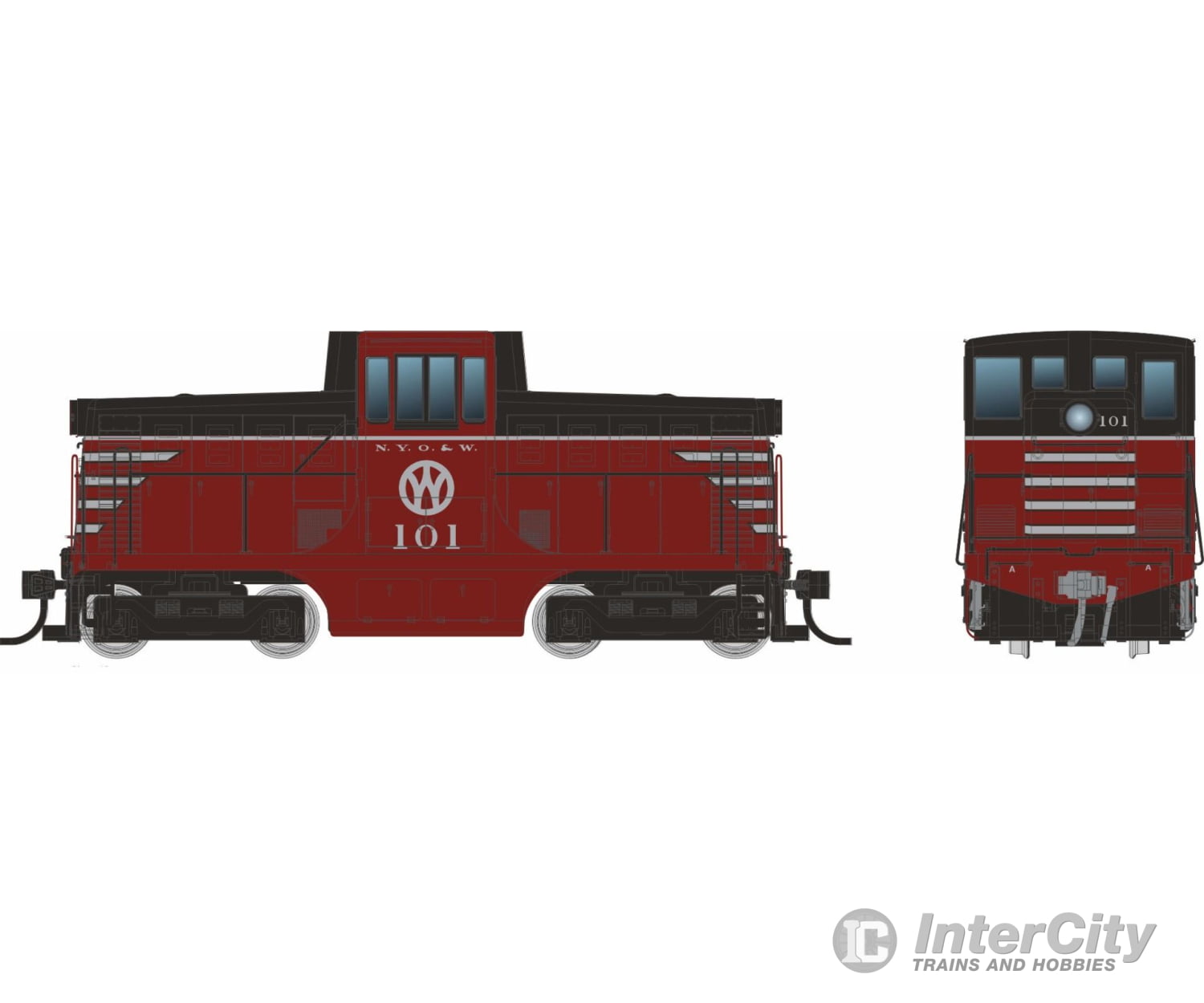 Rapido 048059 Ho Ge 44 Tonner (Dc/Silent): New York Ontario & Western - Maroon: #102 Locomotives