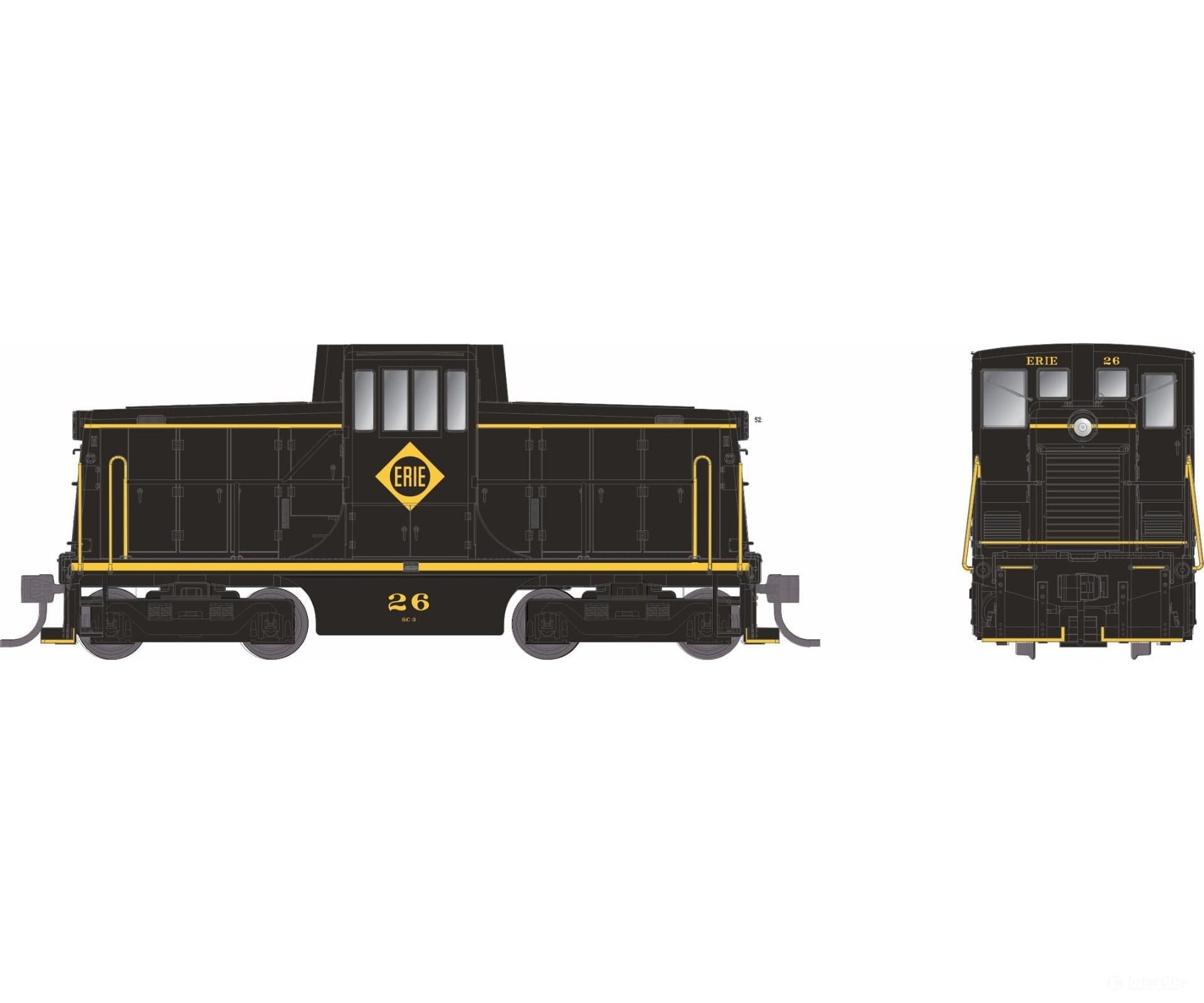 Rapido 048547 Ho Ge 44 Tonner (Dc/Dcc/Sound): Erie Railroad: #26 Locomotives