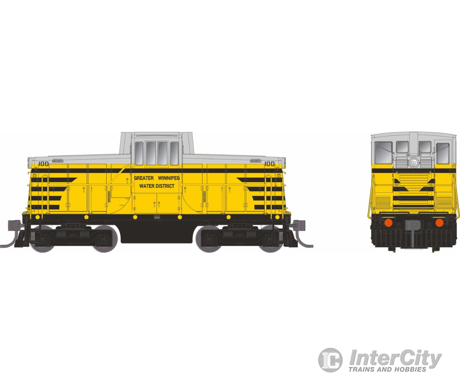 Rapido 048550 Ho Ge 44 Tonner (Dc/Dcc/Sound): Greater Winnipeg Water District: #100 Locomotives