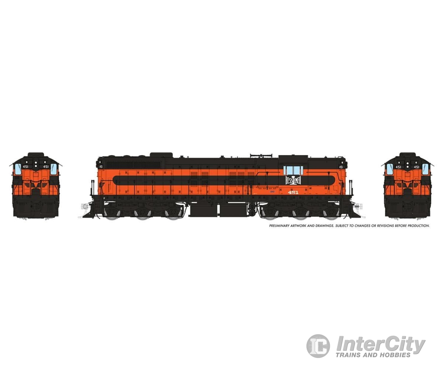 Rapido 050201 HO EMD SD7 (DC/Silent): Bessemer & Lake Erie: #451 Locomotive