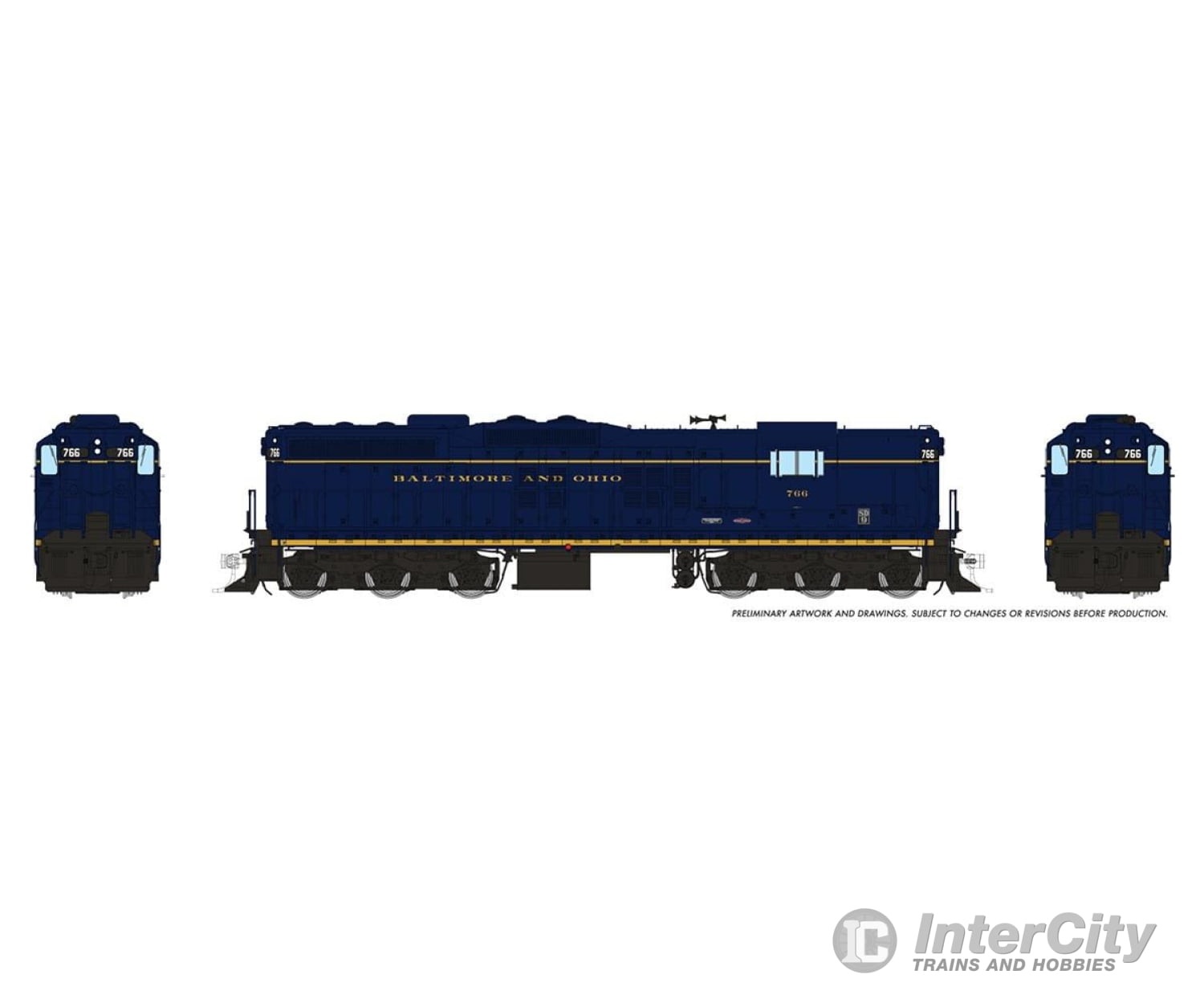 Rapido 050214 HO EMD SD9 (DC/Silent): Baltimore & Ohio: #766 Locomotive