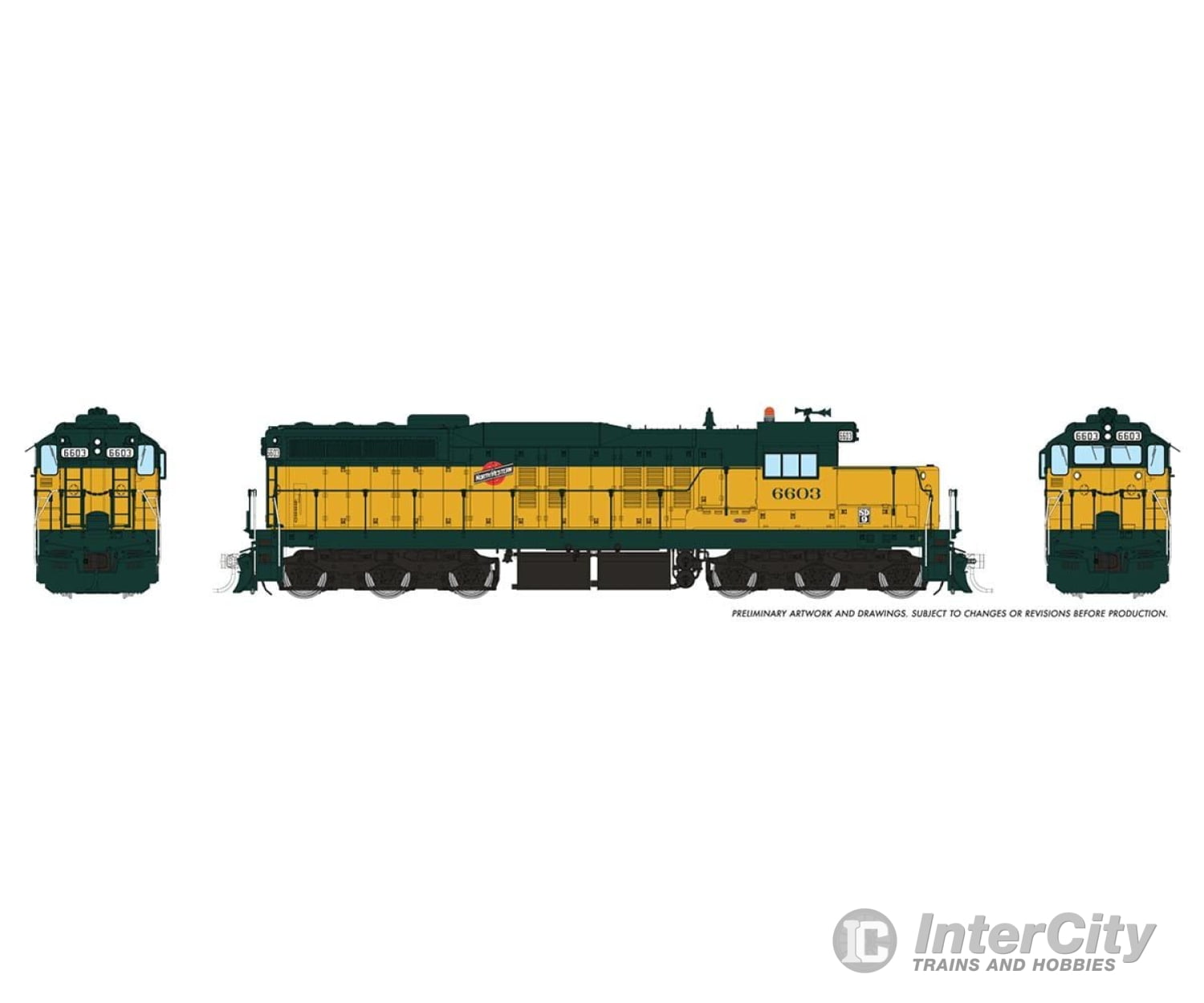 Rapido 050218 HO EMD SD9 (DC/Silent): Chicago & North Western: #6603 Locomotive