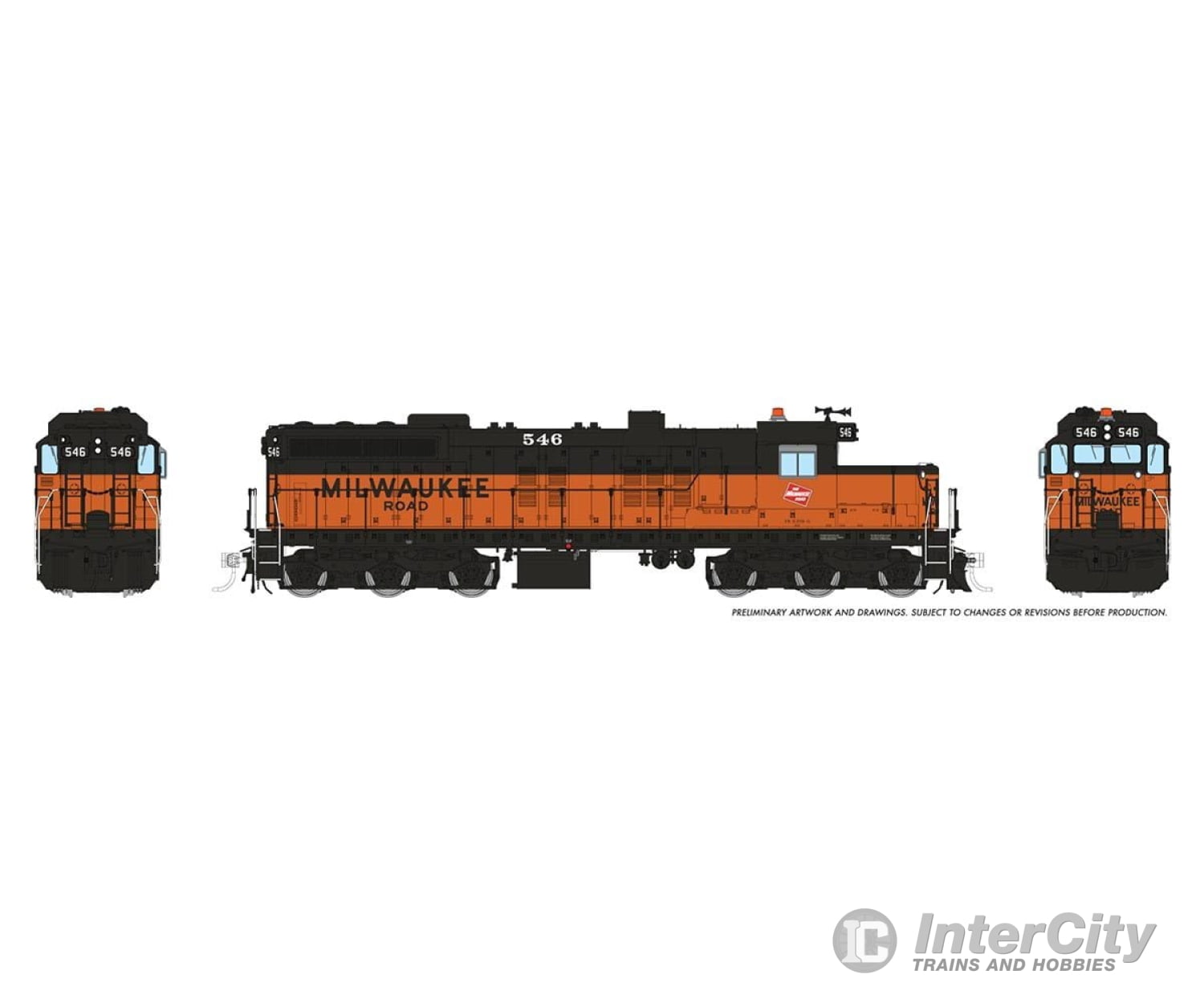 Rapido 050231 HO EMD SD10 (DC/Silent): Milwaukee Road: #546 Locomotive