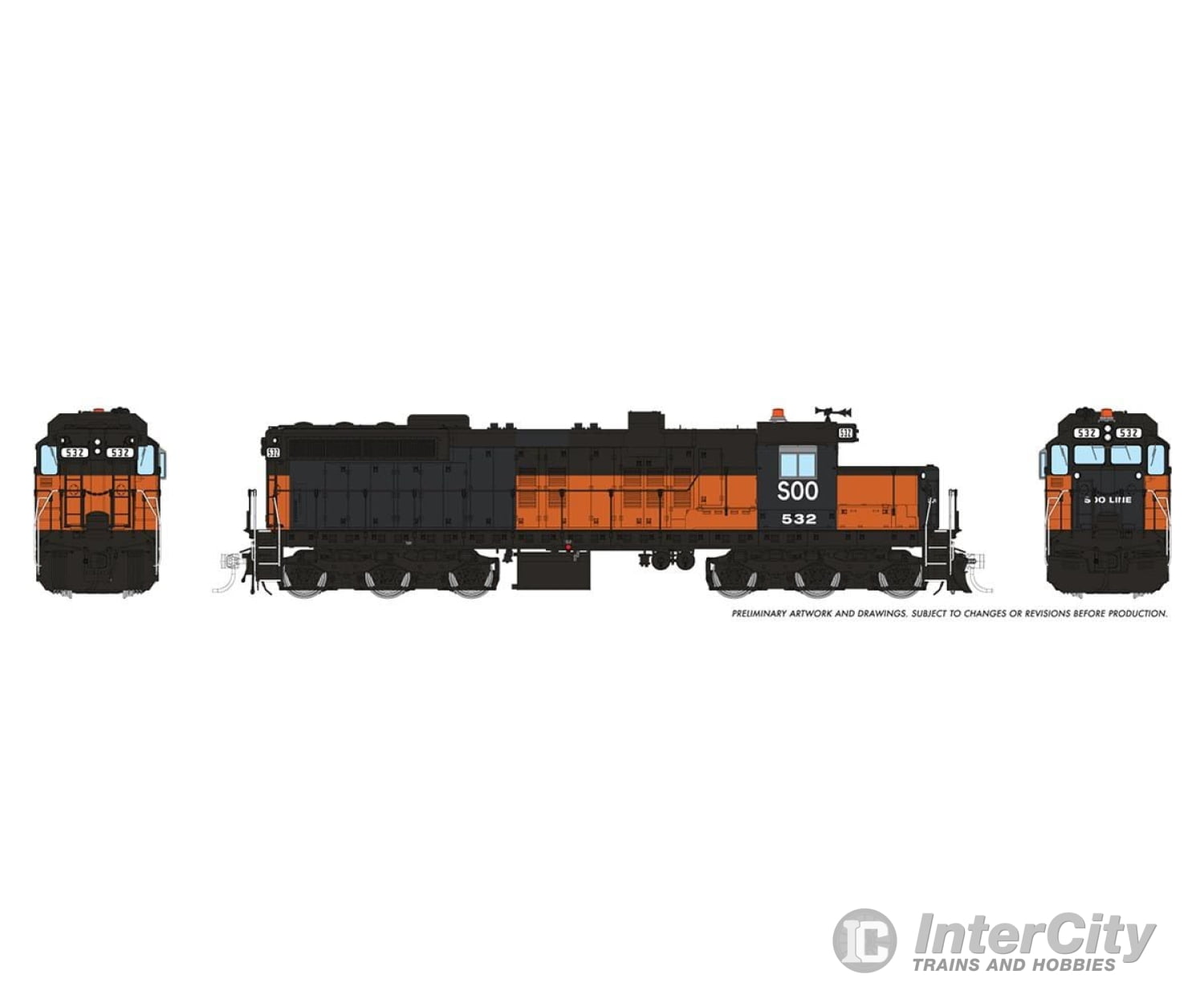 Rapido 050234 HO EMD SD10 (DC/Silent): SOO Line: #532 Locomotive