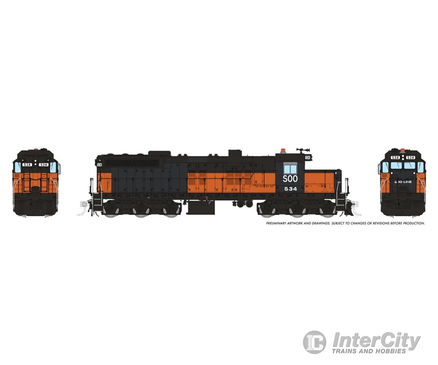 Rapido 050235 HO EMD SD10 (DC/Silent): SOO Line: #534 Locomotive