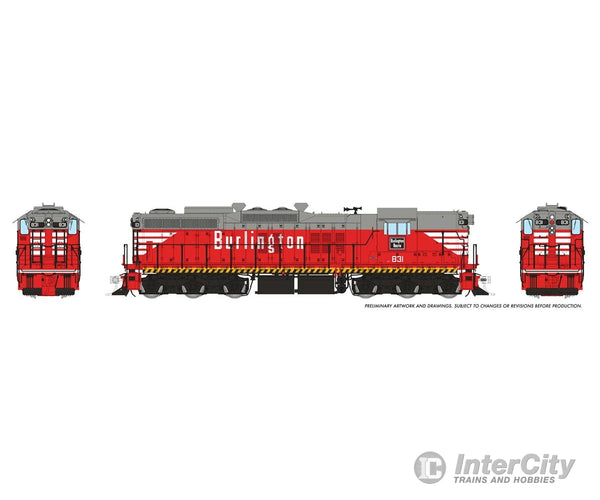 Rapido 050622 HO EMD SD9 (DC/DCC/Sound): Chicago Burlington & Quincy: #831 Locomotive