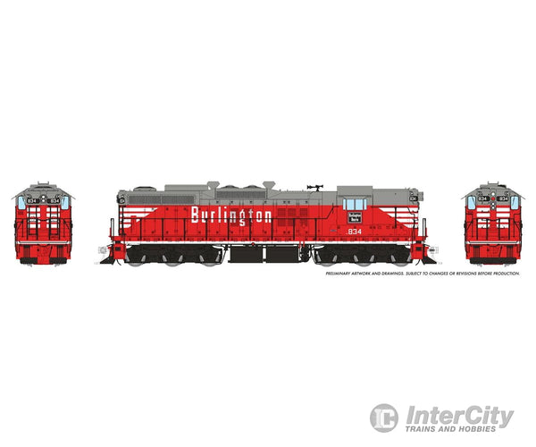 Rapido 050623 HO EMD SD9 (DC/DCC/Sound): Chicago Burlington & Quincy: #834 Locomotive