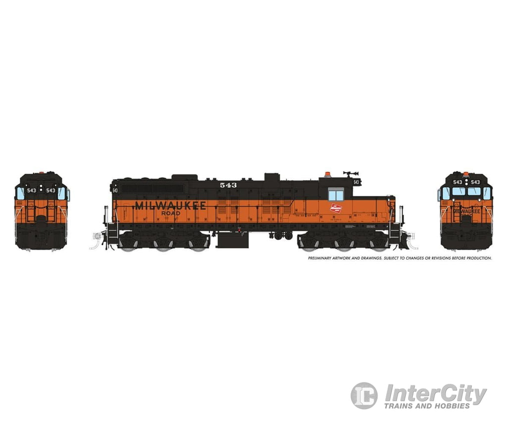 Rapido 050630 HO EMD SD10 (DC/DCC/Sound): Milwaukee Road: #543 Locomotive