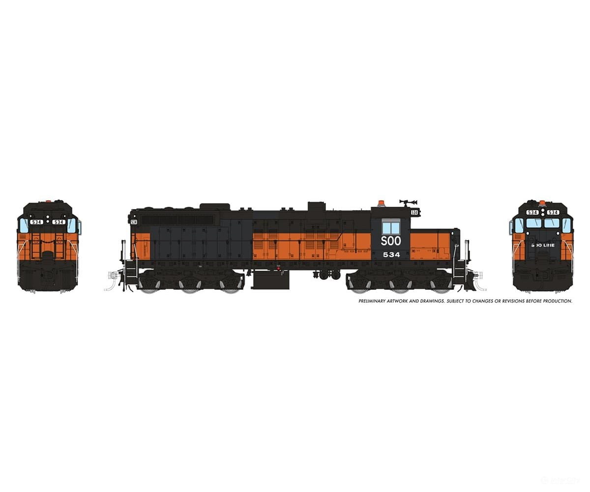 Rapido 050635 HO EMD SD10 (DC/DCC/Sound): SOO Line: #534 Locomotive