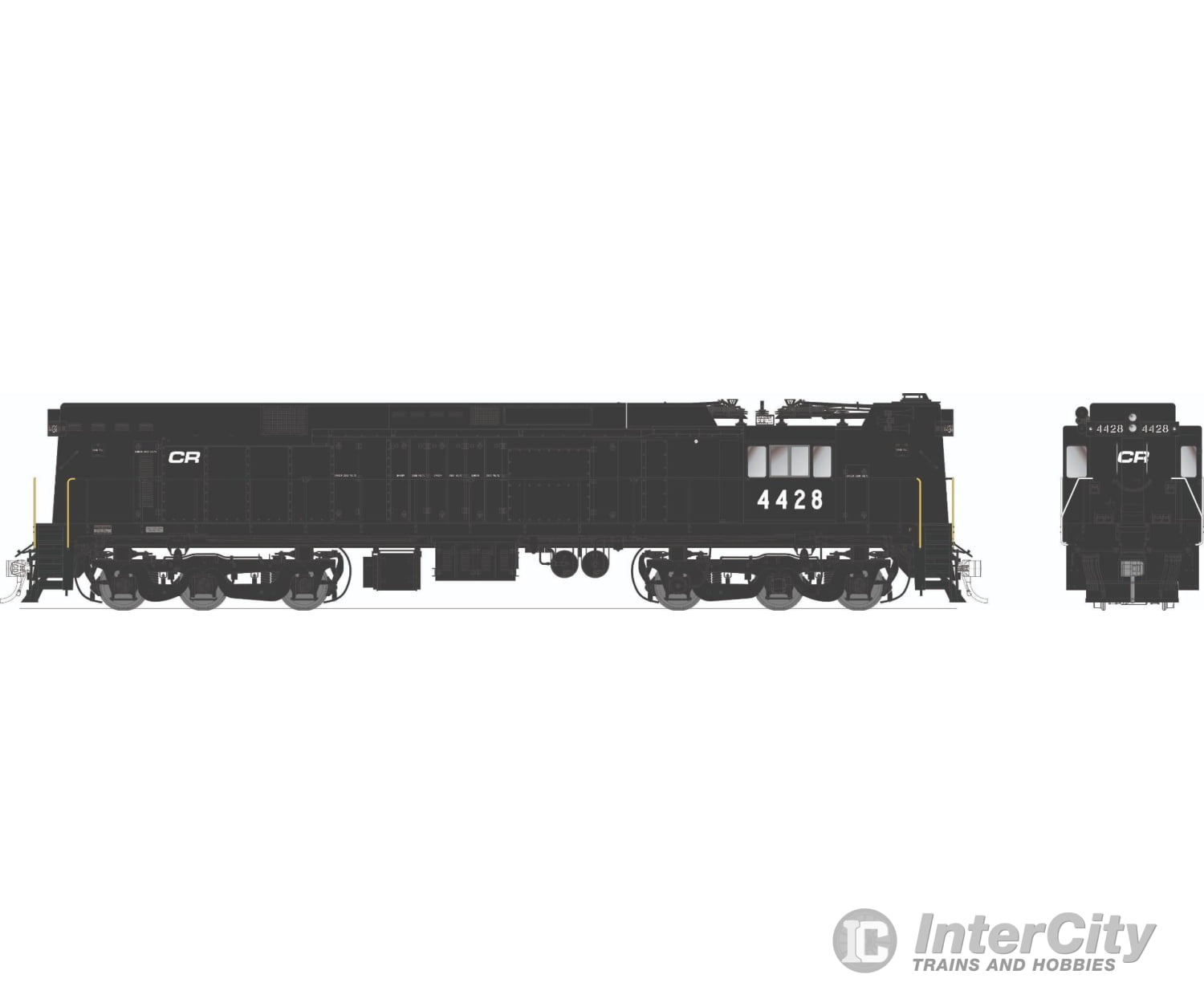 Rapido 052518 HO GE E44a Electric (DC/DCC/Sound): Conrail - Black: #4453 Locomotives