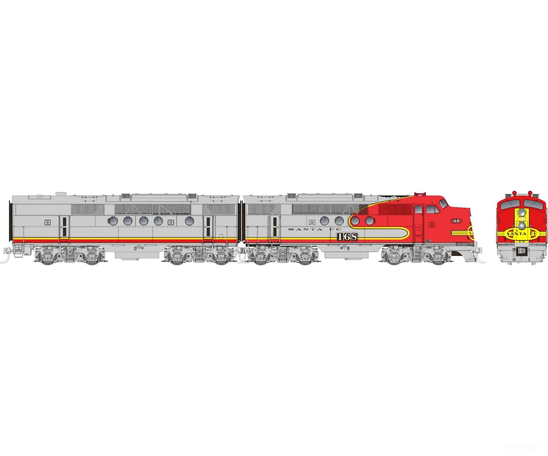Rapido 053002 Ho Emd Ft A+B (Dc/Silent): At&Sf - Passenger Scheme: #167B + 167C Locomotives