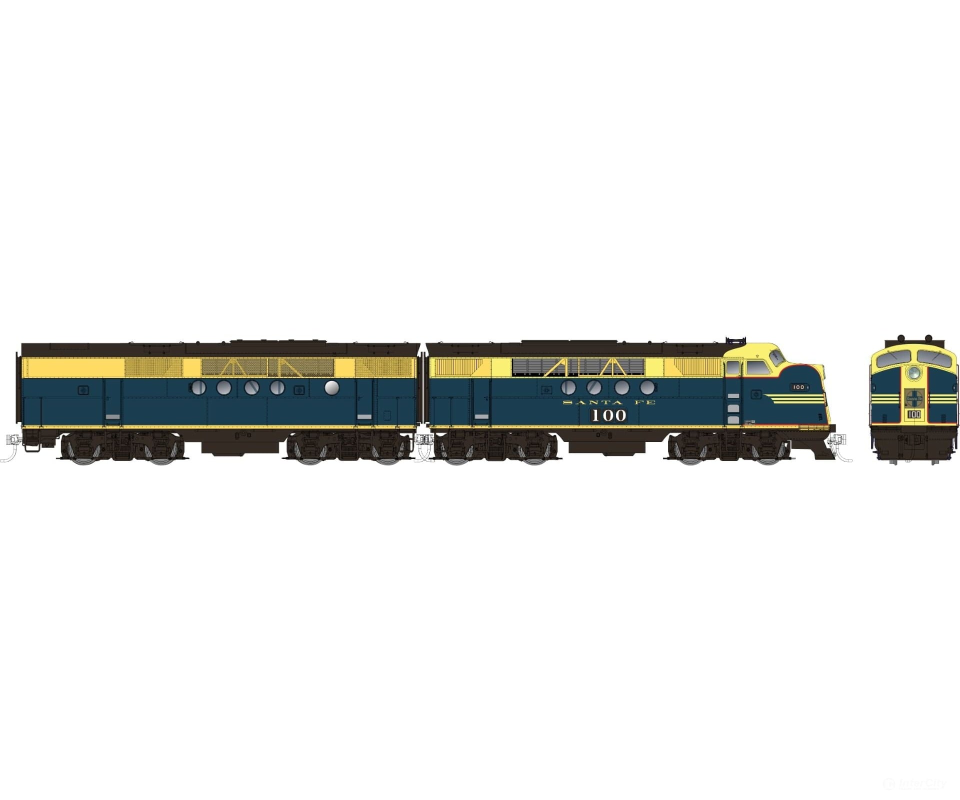 Rapido 053006 Ho Emd Ft A+B (Dc/Silent): At&Sf - Freight Scheme: #103 + 103A Locomotives